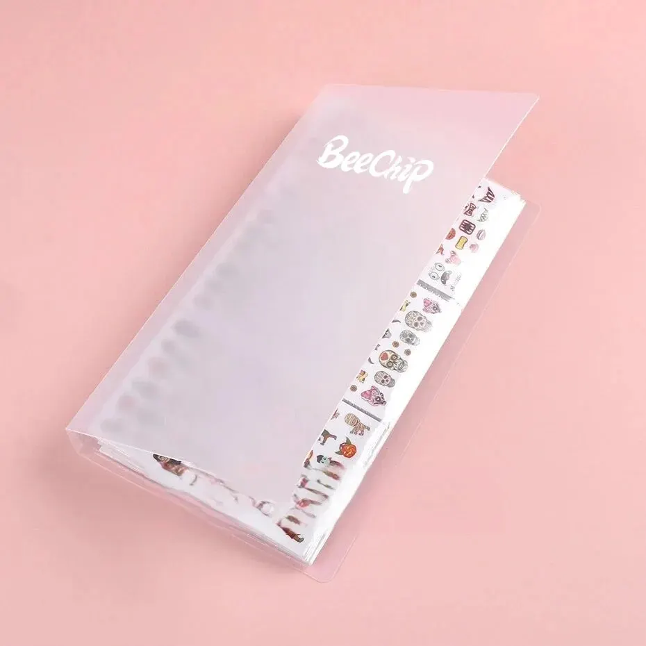 대용량 전시용 네일 스티커, 사진 앨범 카드 패키지, 단추 타입 매니큐어 스티커, 노트북 보관함