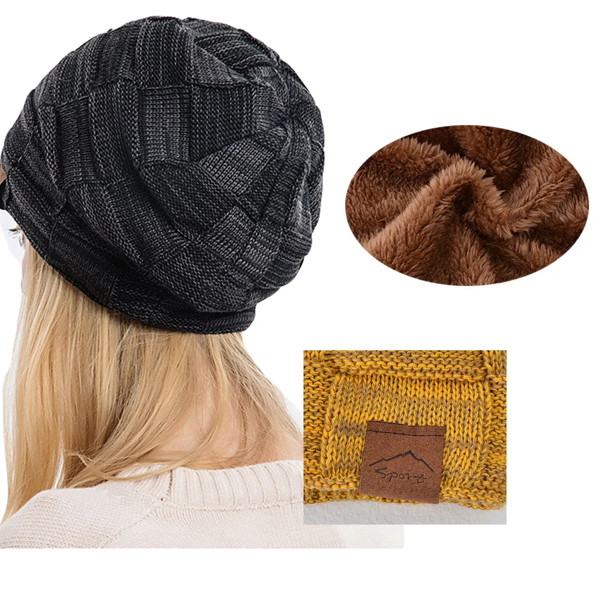 Autumn and Winter Mixed Color Woolen Knitted Hat with Warm and Fashionable Pullover Suitable for Outdoor Hats in Winter