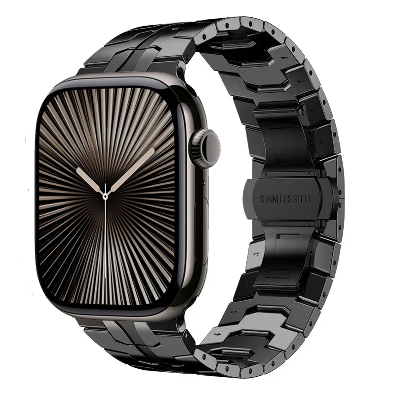 Metal Armor Band For Apple Watch Ultra 3 49mm 10 11 46mm Stainless Steel Bracelet Wristbands For iWatch 9 8 7 6 5 4 SE 44mm 40mm