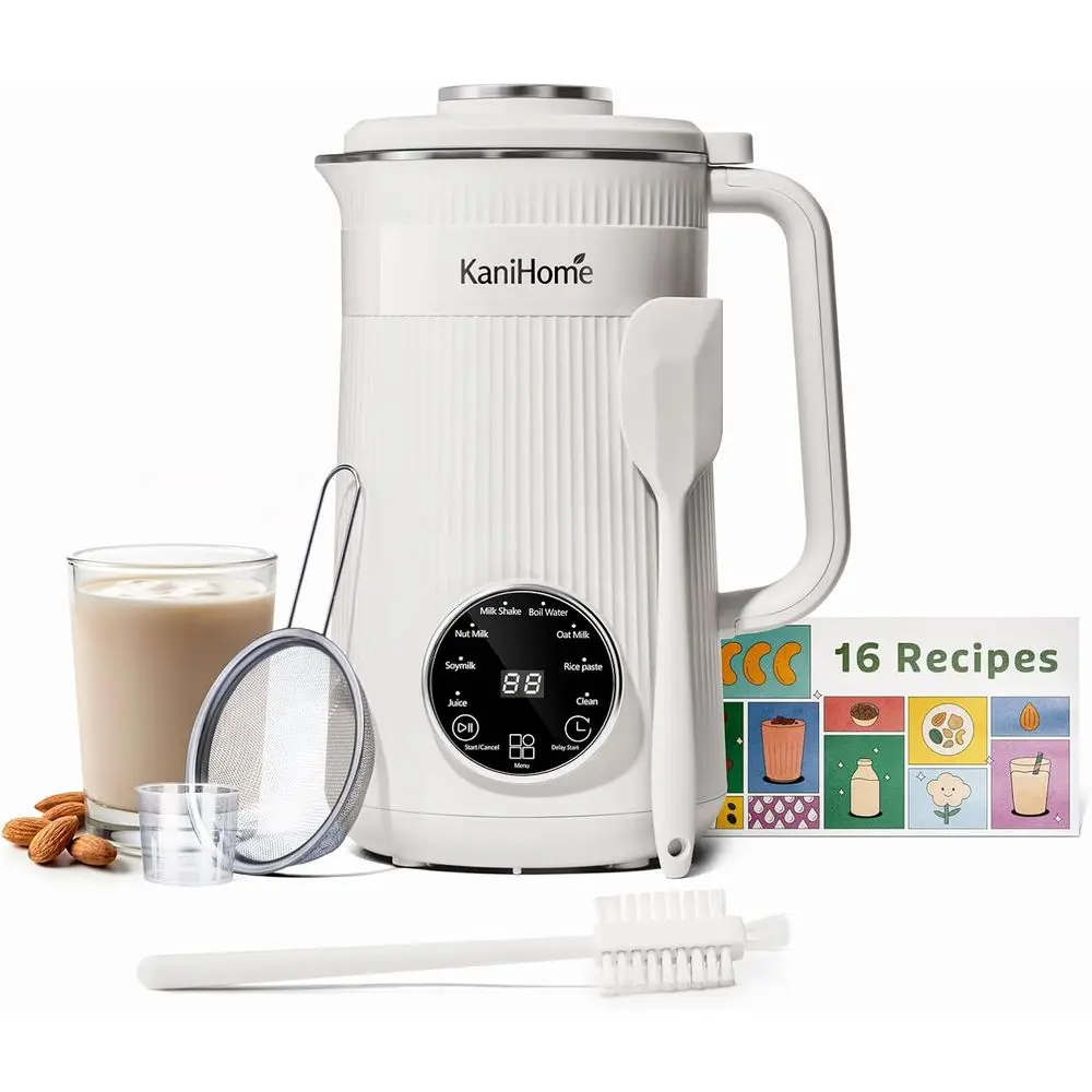 

- Nut Milk Maker hine, Automatic 8-in-1, 32oz Homemade, 10 Blades, Soy, Oat, Cnut, Plant-Based Drinks, Touchpad, Auto Clean, Soy