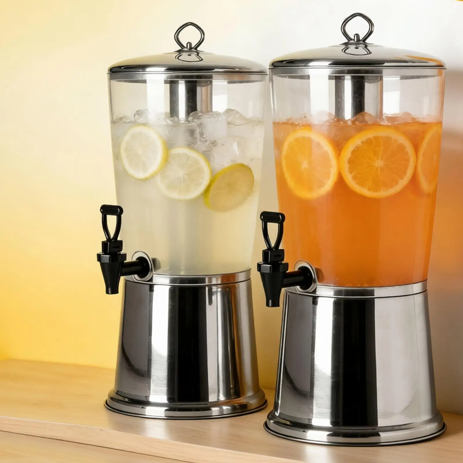 Large Capacity Beverage Dispenser Elegant Stainless Steel Barrel for Home Gatherings Catering Restaurant Use
