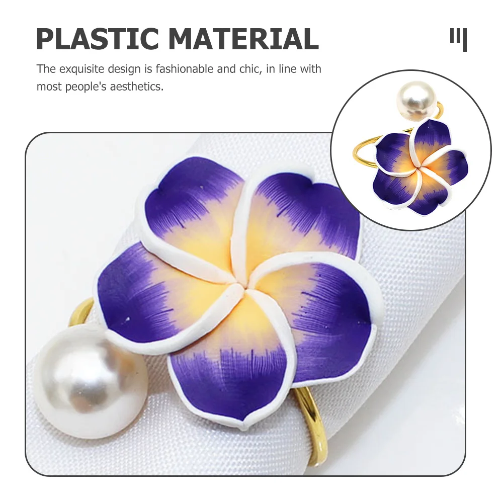 

Plated Napkin Ring Napkins Rings Elegant Dining Table Purple Plastic Banquet Dinner