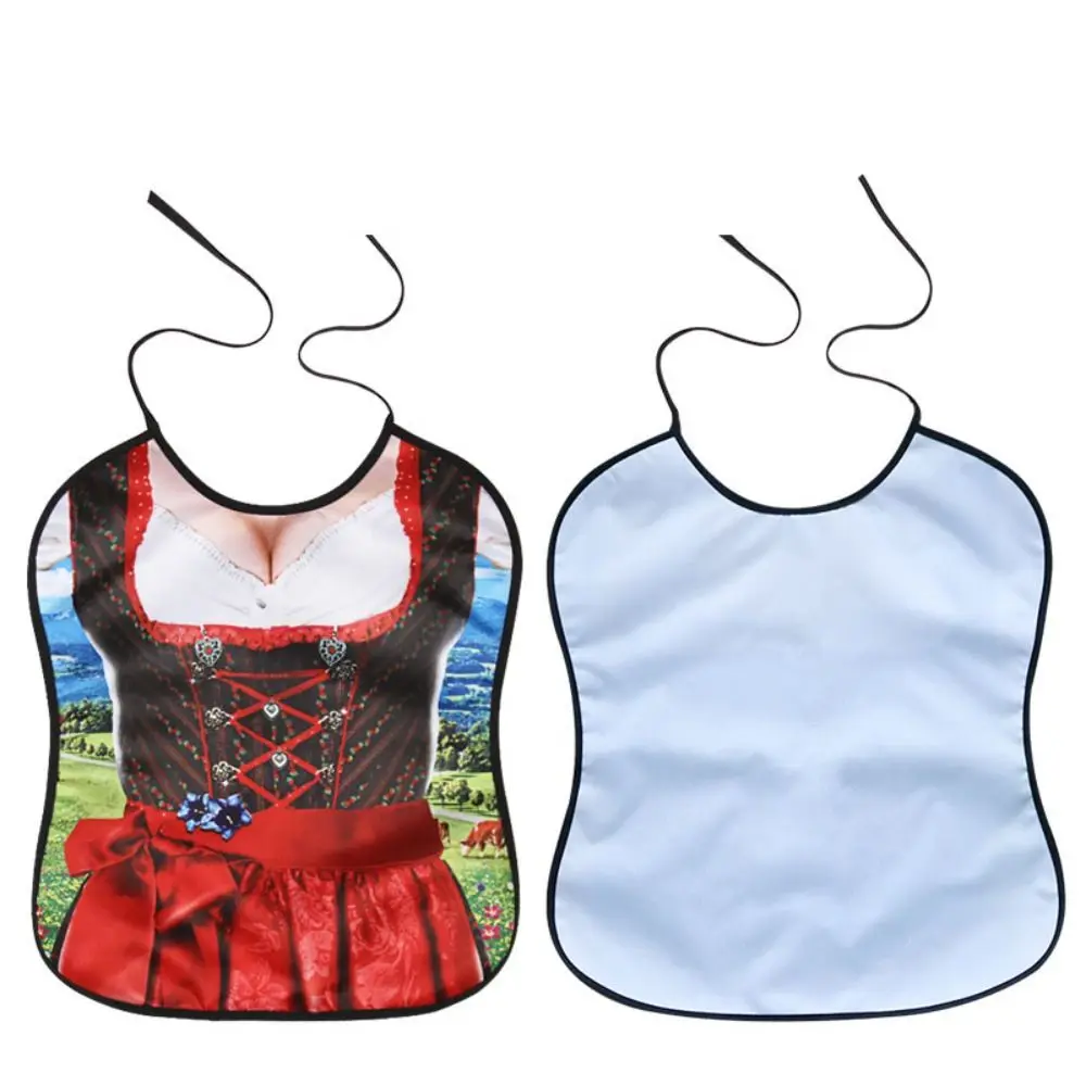 Funny Polyester Adult Bib Gift Spoof Props Senior Eating Apron