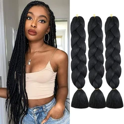 1Pcs Braiding Synthetic Hair Long Braid in Hair Extensions Braids Hair for Twist 24