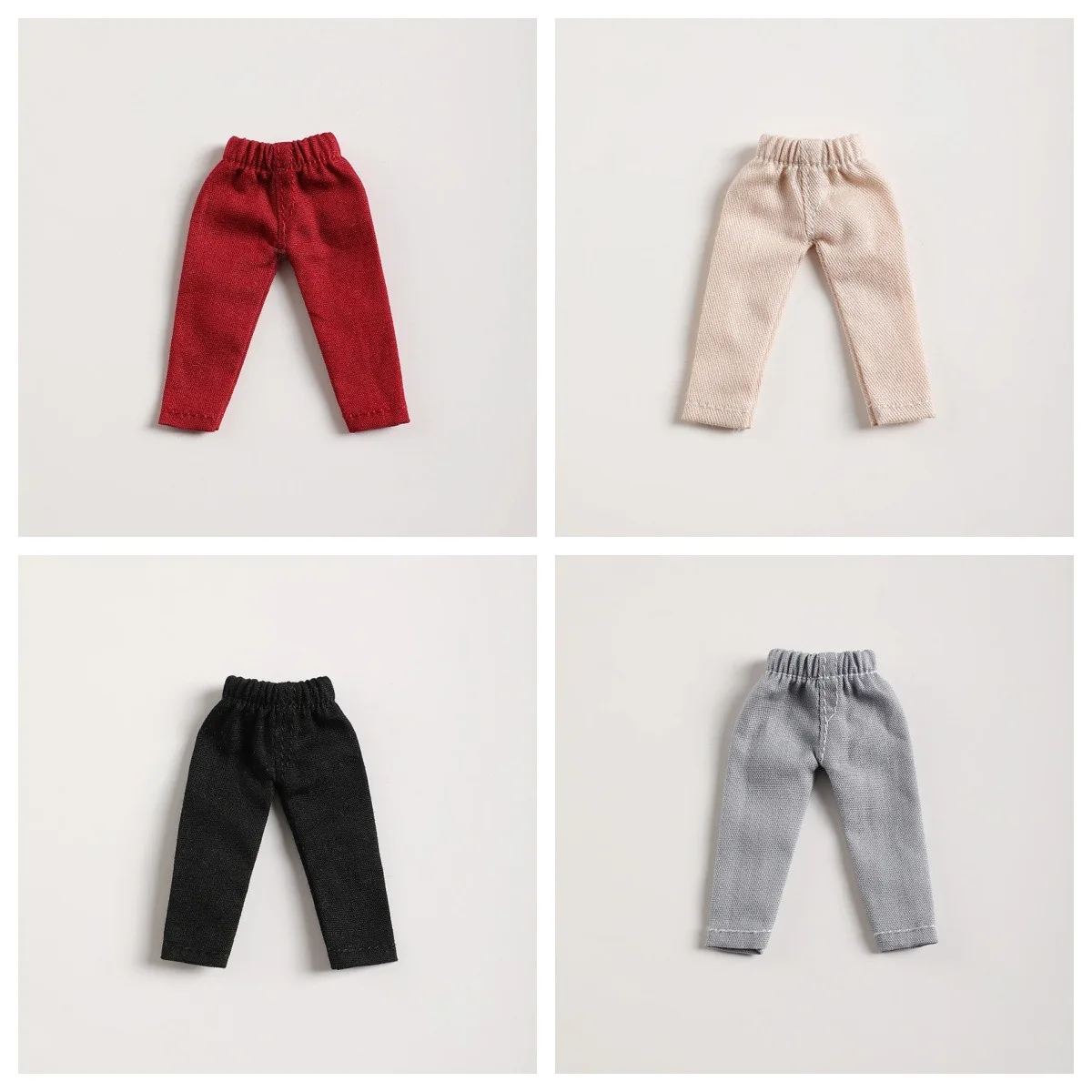 Cute Clothes Trousers for 1/11 OB11 Dolls 1/12 Bjd Doll Clothes Denim Pants DIY Obitsu 11 Doll Clothes and Accessories Toys
