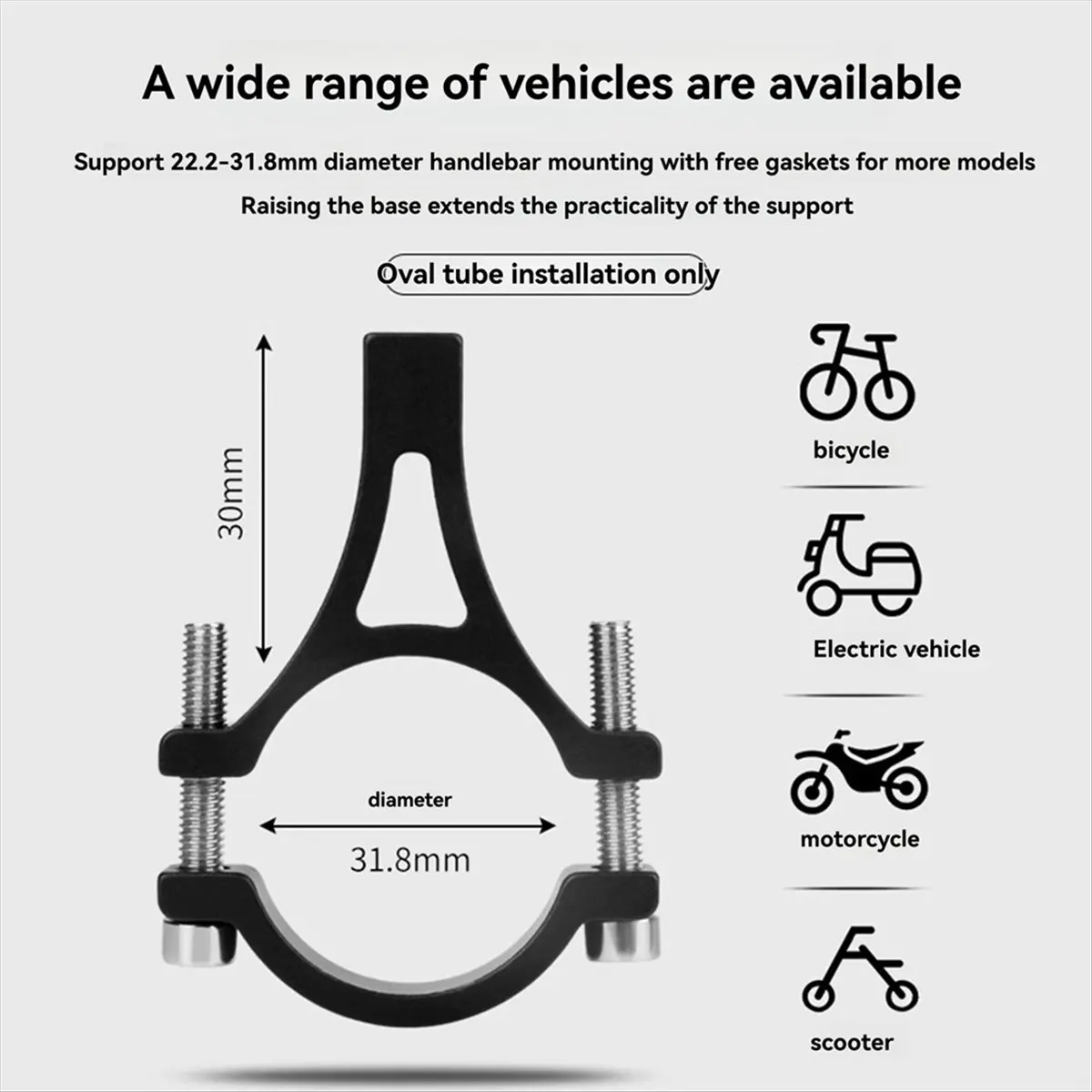 Carefree- Bike Phone Holder Cycling Fixed Bracket Bicycle Scooter Mountain Bike Bracket for Cycling Mountain Off Road Red