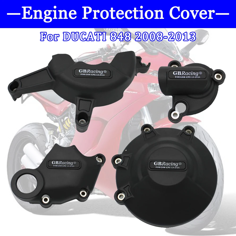 For DUCATI 848 2008 2009 2010 2011 2012 2013 GB Racing Engine Protection Motorcycle Accessories Alternator Clutch Oil Inspection