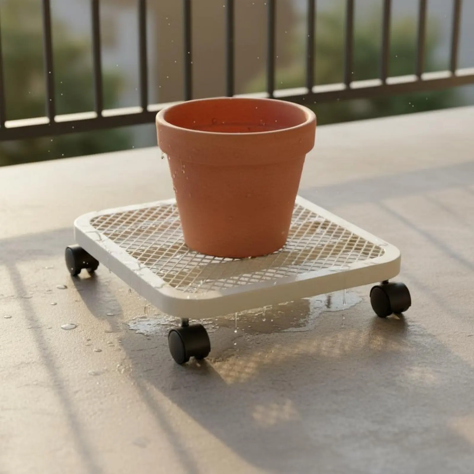 Rolling Plant Tray Easy to Move Plant Dolly Cart Rolling Planter Cart Heavy Duty Appliance Moving Dolly for Living Room, Indoor