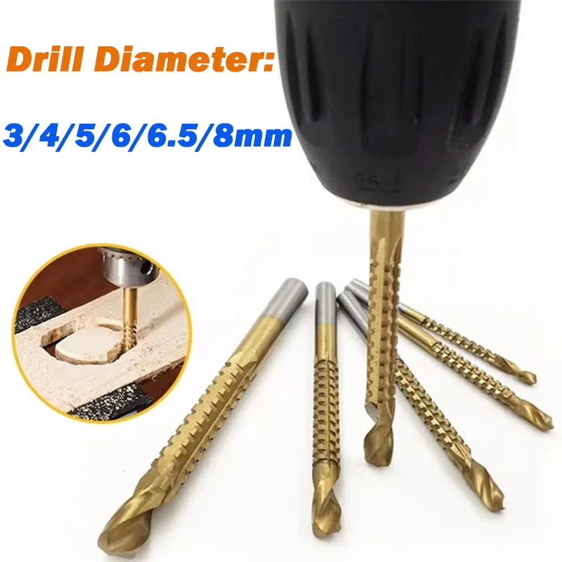 

HSS High Steel Titanium Saw Bit Drilling Wood Metal Set Twist Drill Bits 3mm~8mm