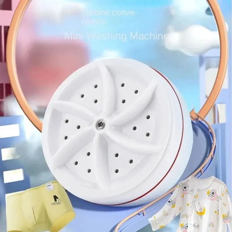 Portable Mini Turbo Washing Machine, Which Can Clean Underwear, Briefs, Socks, Tableware And So On, Is Suitable For Travelin image 5