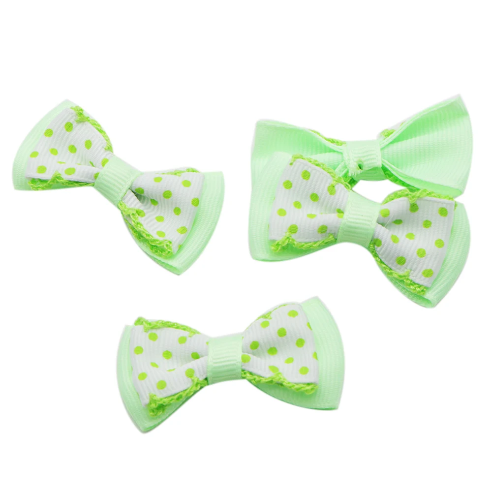 lace dot ribbed ribbon bow,Making Supplies, DIY Craft for Keychain, Lanyard, Necklace, and Accessories -for Creative Projects