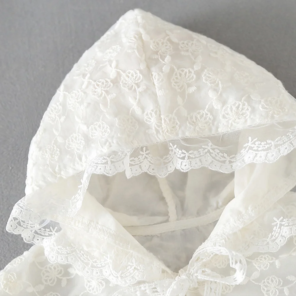 

Girls Sun Protection Cape Fashion Lace Robe Performance Cloak Dress-up Costume Accessory for Girls (White, 80cm, 0-2 Years Old)