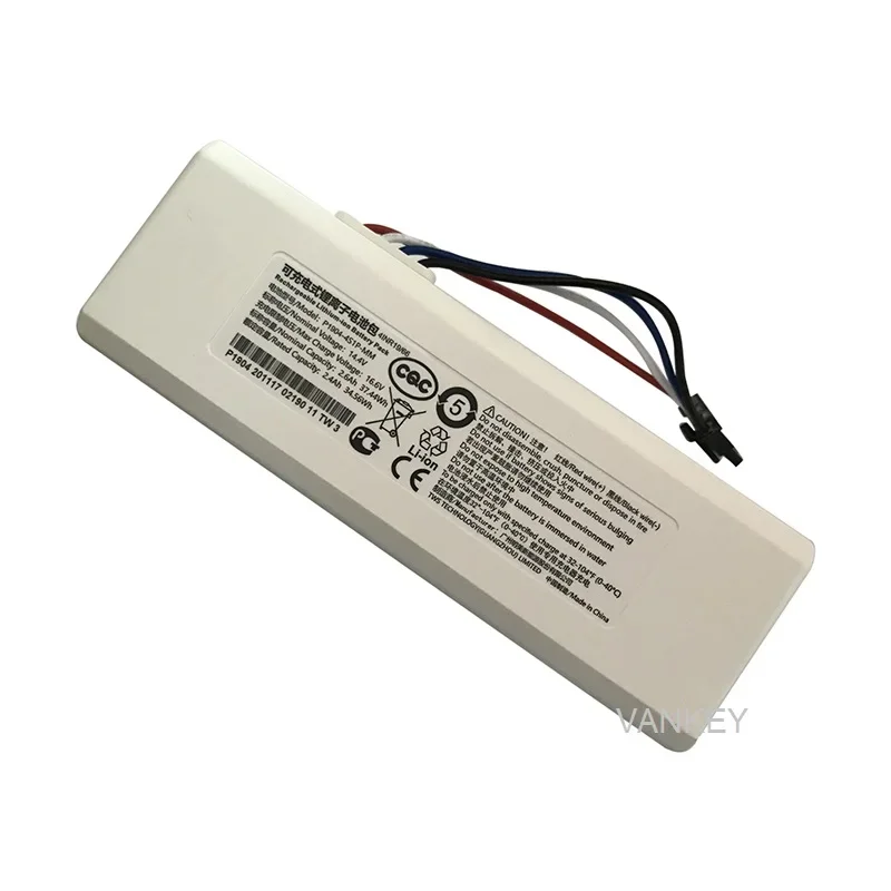 Baterai Li-ion isi ulang untuk Xiaomi Mijia 1C STYTJ01ZHM paket baterai penyedot debu Robot dengan kapasitas catu daya 2600mAh