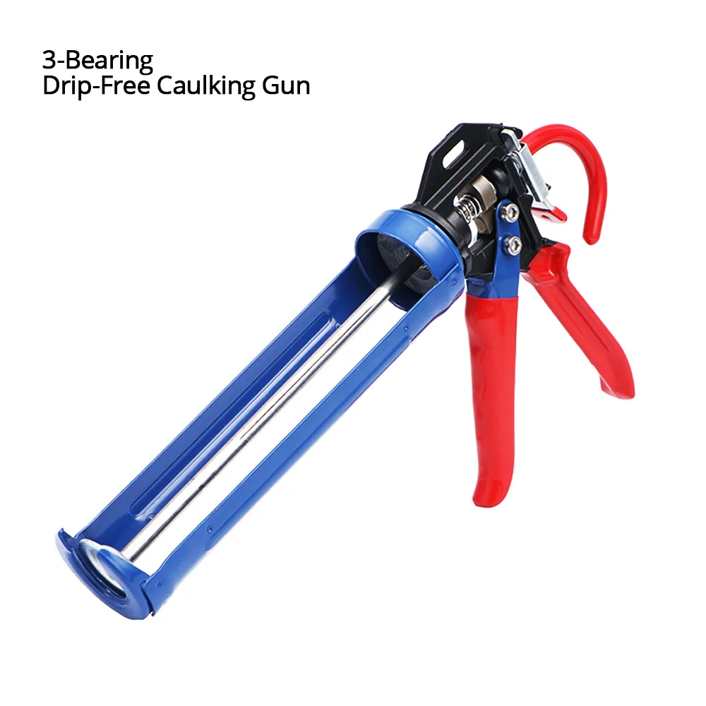 

Pistola de Calafateo Manual para el Hogar, 3 Rodamientos, Sin Goteo, Pistola de Sellado Profesional para Vidrio, Sin Adhesivo