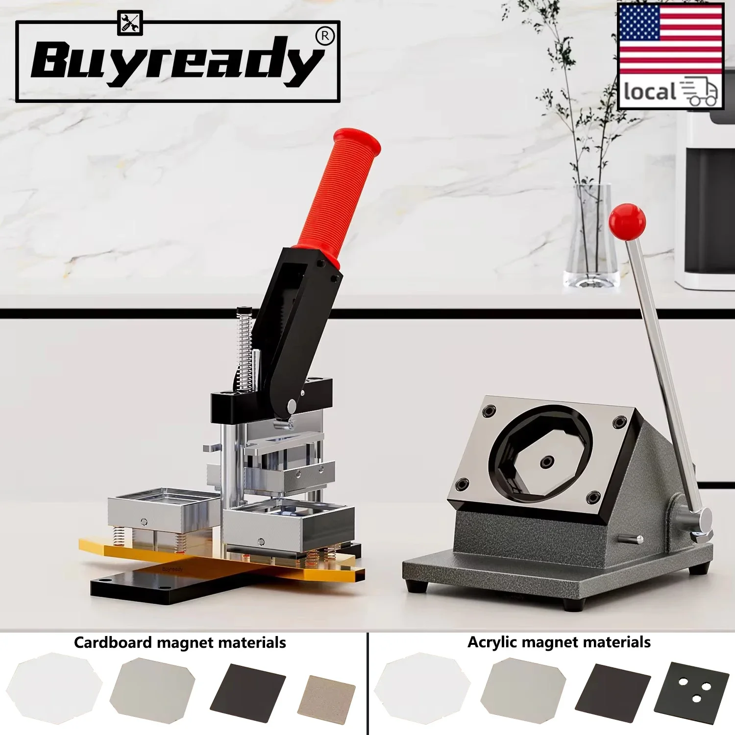 50×50mm DIY Refrigerator Rotary Press Machine Custom Magnet Set Commercial Home Manual Blank Magnet Consumables Paper Cutter