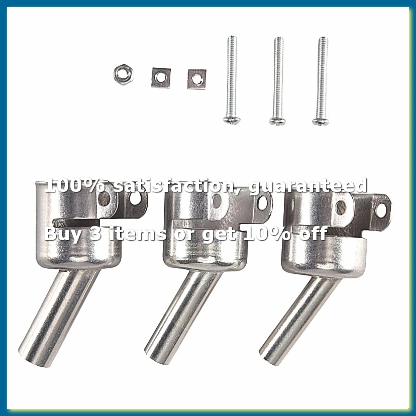 3Pcs 45 Degree Hot Air Nozzles 7/8/10mm Curved Nozzles Replaceable for 850 Hot Air Soldering Station-A62I