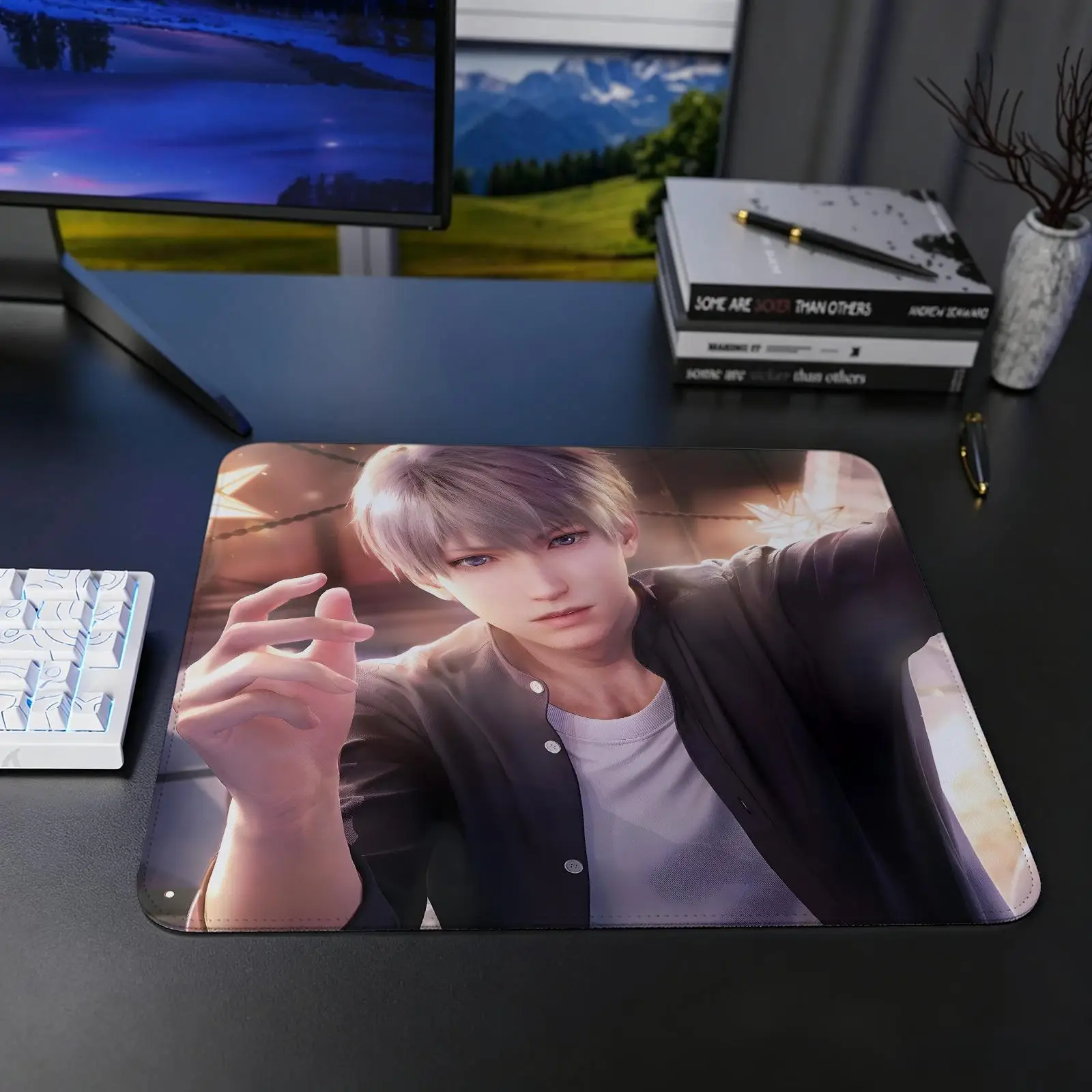 Love and Deepspace Mouse Pad Regular gaming mouse pad S/M/L size Office mouse pad Laptop desk mat Stitched edge mouse pad