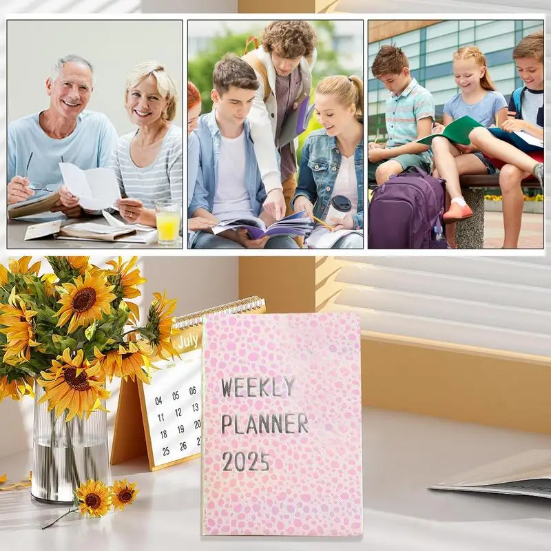 Weekly And Monthly Planner A7 Weekly Planner Books Pocket Daily Planner Weekly/Monthly Planning Calendar Day Designer Planner