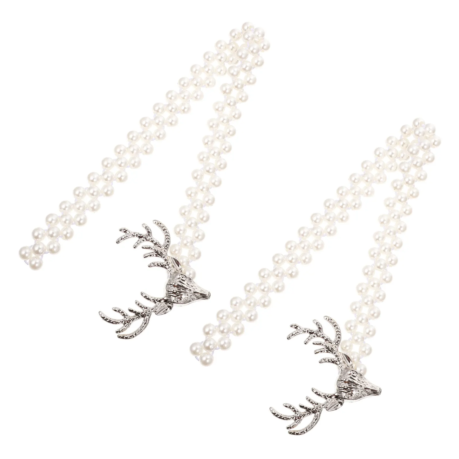 

2pcs Pearl Curtain Tiebacks Sturdy Decorative Fixator Strap For Home Living Room Bedroom Office Accessory Rope Hardware