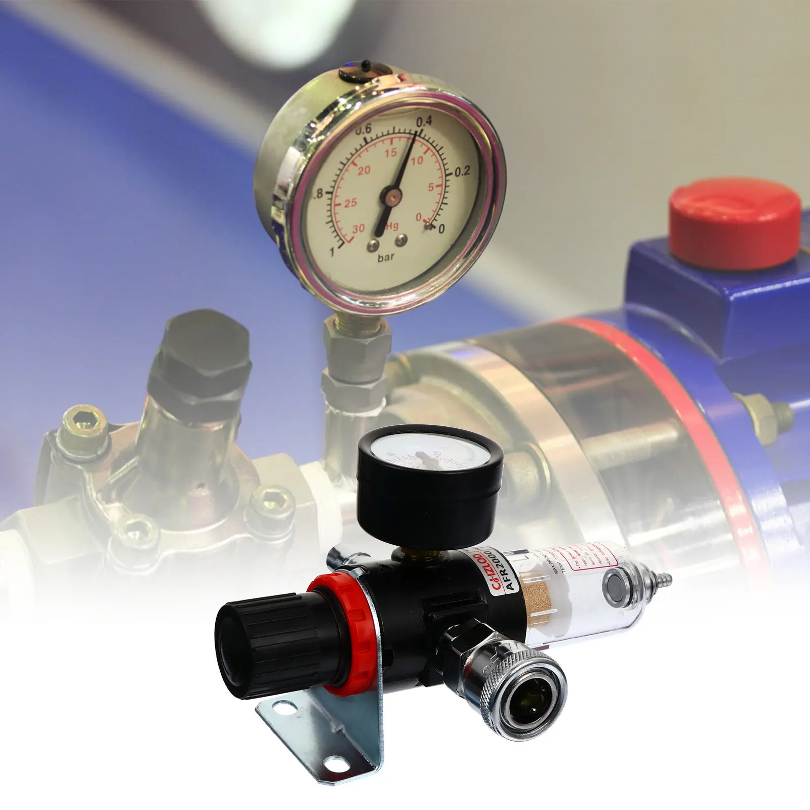 

Pneumatic Filter Regulator with Pressure Gauge Air Compressor Filter for Efficient Air Treatment and Pressure Regulation