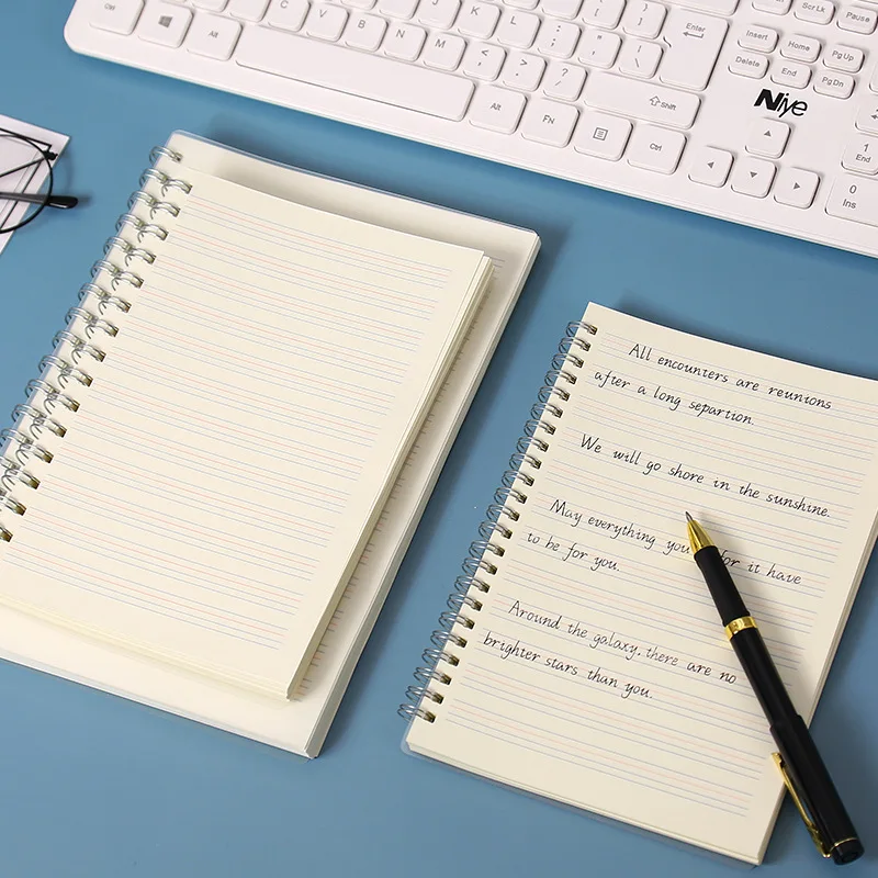 A5 A6 Notebook Student Homework Coil Notebook Grid/Line/Blank Paper Note Book Journal Planner Agenda Planner Notepad Stationery