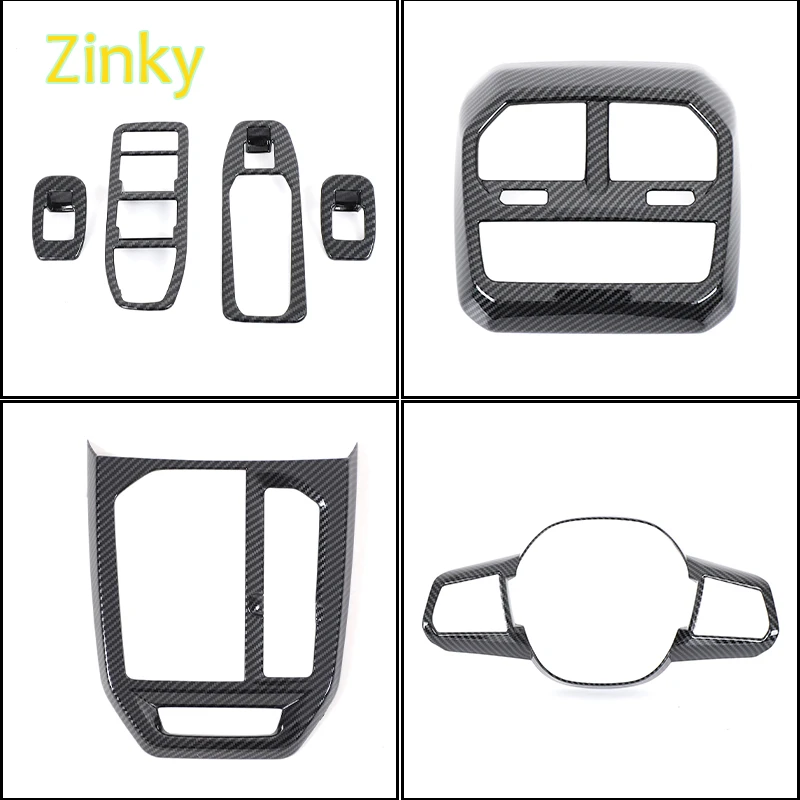 

ABS Plastic Carbon Fiber Pattern Kit Internal Central Control Panel Decorative Cover Fit for BMW ix G70 2022-2024