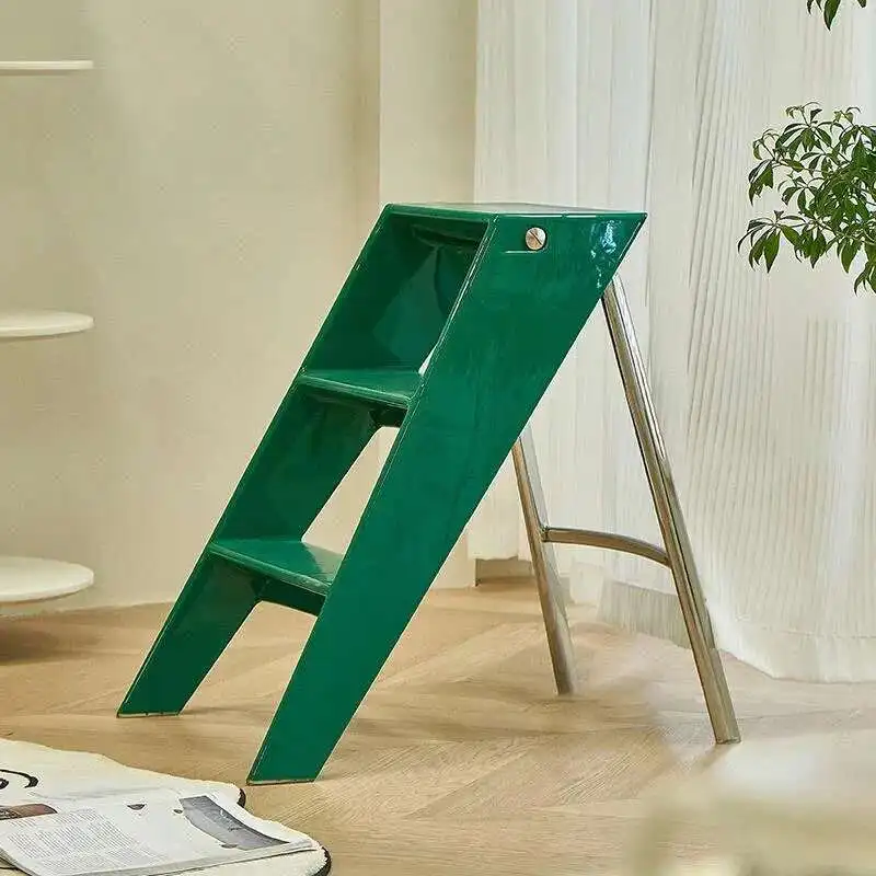 

Modern Home Folding Ladder Transparent Acrylic Step Ladders Japanese Portable Telescopic Ladder Rack Creative Stairs Step Stool