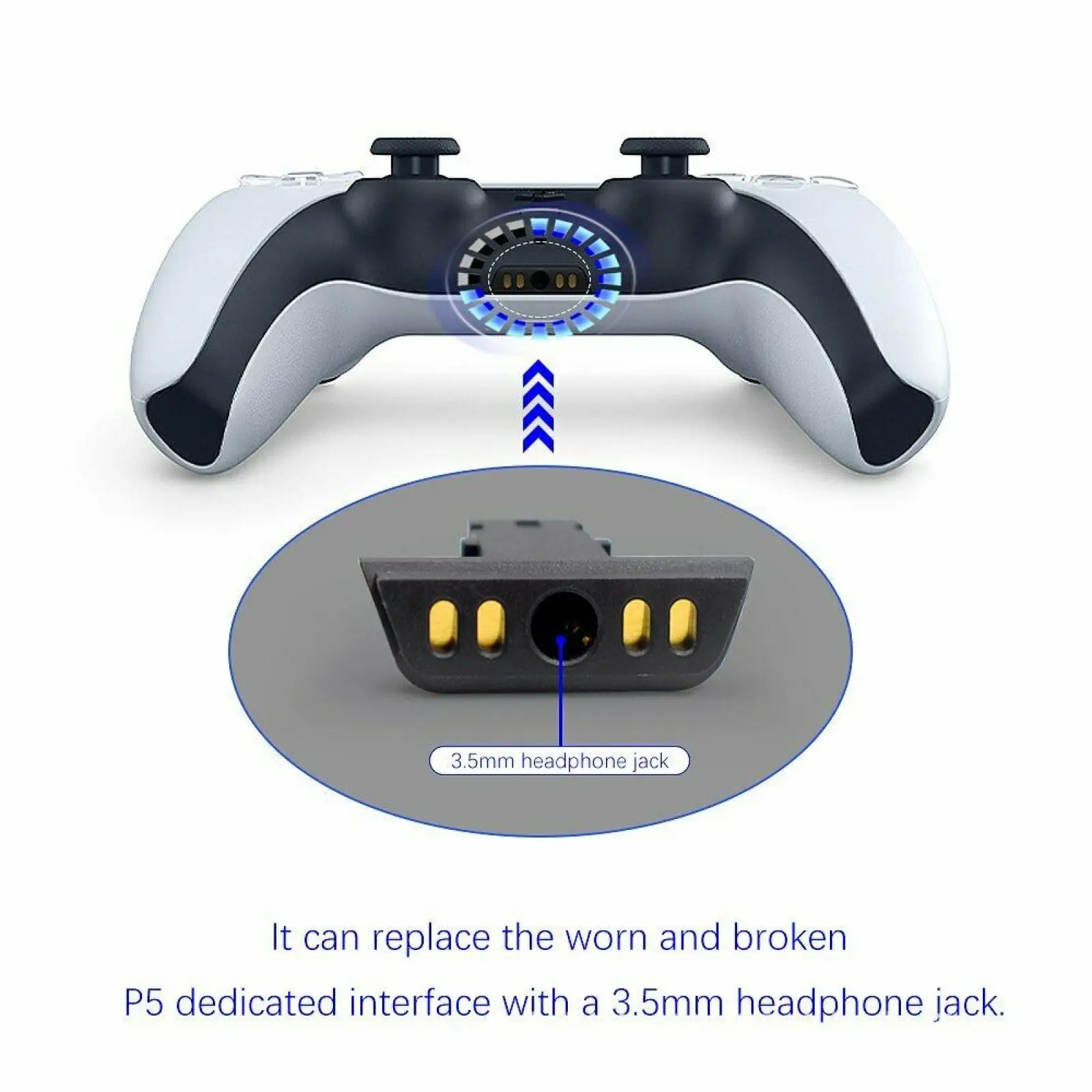 Headphone Plug Headset Port Socket Female Jack Connector for PS5 Handle Repair Part Console Accesories