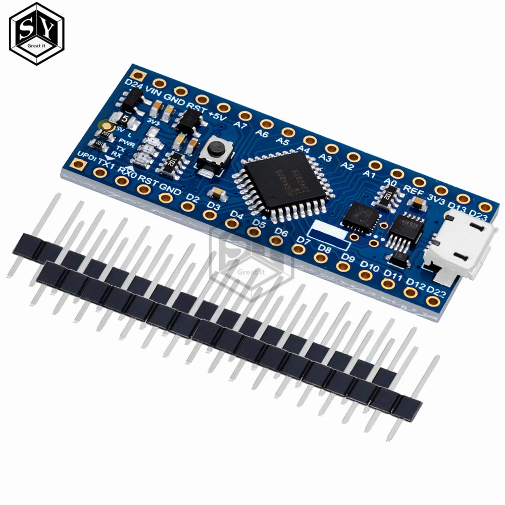 New arrival Thinary Nano controller compatible for Arduino Nano Every Atmega4808 Upgraded Atmega328 CH340 UPDI Downloader