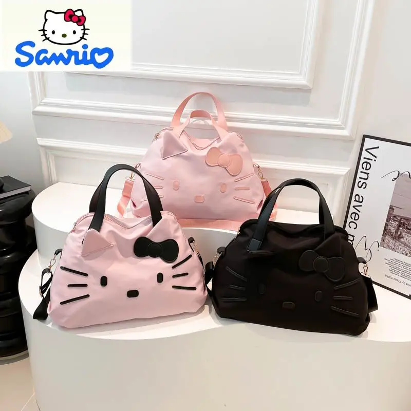 حقيبة أمتعة عصرية ذات سعة كبيرة للسيدات من سانريو، حقيبة سفر محمولة للتخزين في الهواء الطلق من هالو كيتي