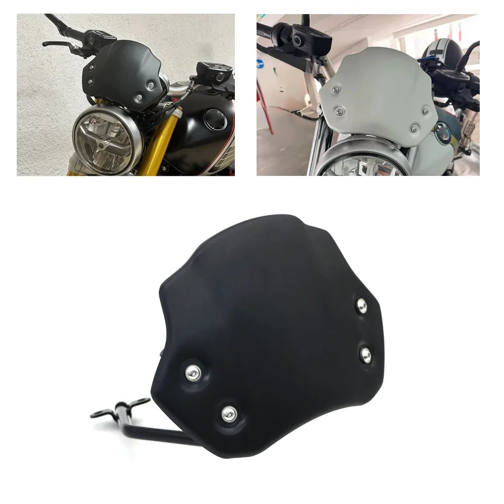 Motorcycle For BMW RNINET R NINE T Racer R9T Pure Scrambler Urban G/S 2014-2023 Windshield Aluminum Wind Deflector Windscreen