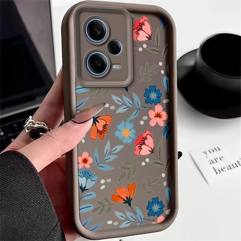 Funda de teléfono Floral para Xiaomi Redmi Note 12, 11S, 11 Pro, 4G, 5G, K50, A1, A2, 12C, 12, 10C, cobertura completa, fundas a prueba de golpes