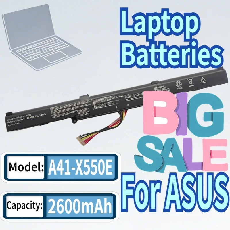 SWZY SWZY 15V A41-X550E Laptop Battery for ASUS X450 X450E X450J X450JF X751M X751MA X751L X750JA A450J A450JF A450E F450C F450V