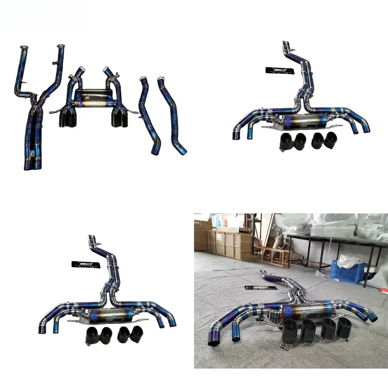 for Cayenne Performance Full Exhaust System Downpipe Valvetronic Catback with Remote Control Stainless Steel Muffler Pipe