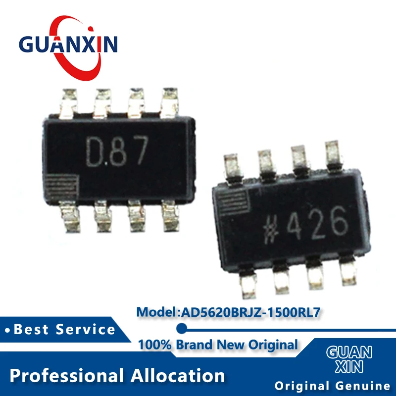 

100% New AD5620BRJZ-1500RL7 AD5620BRJZ-1500 SOT23-8 Marking D87 AD5620