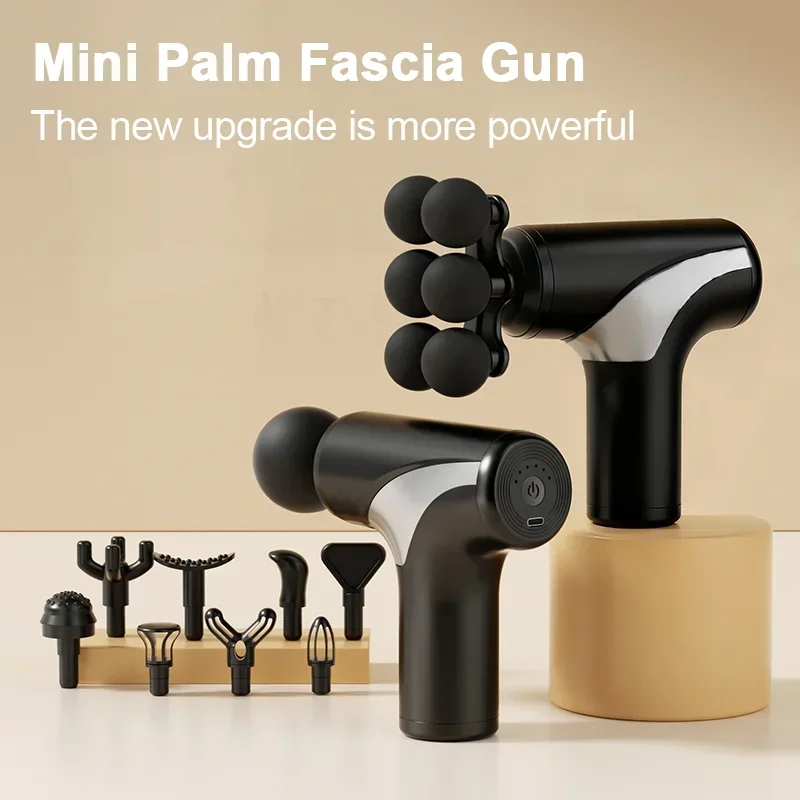 10 head fascia gun electric vibration massage gun for relaxing the body and massaging handheld impact massager