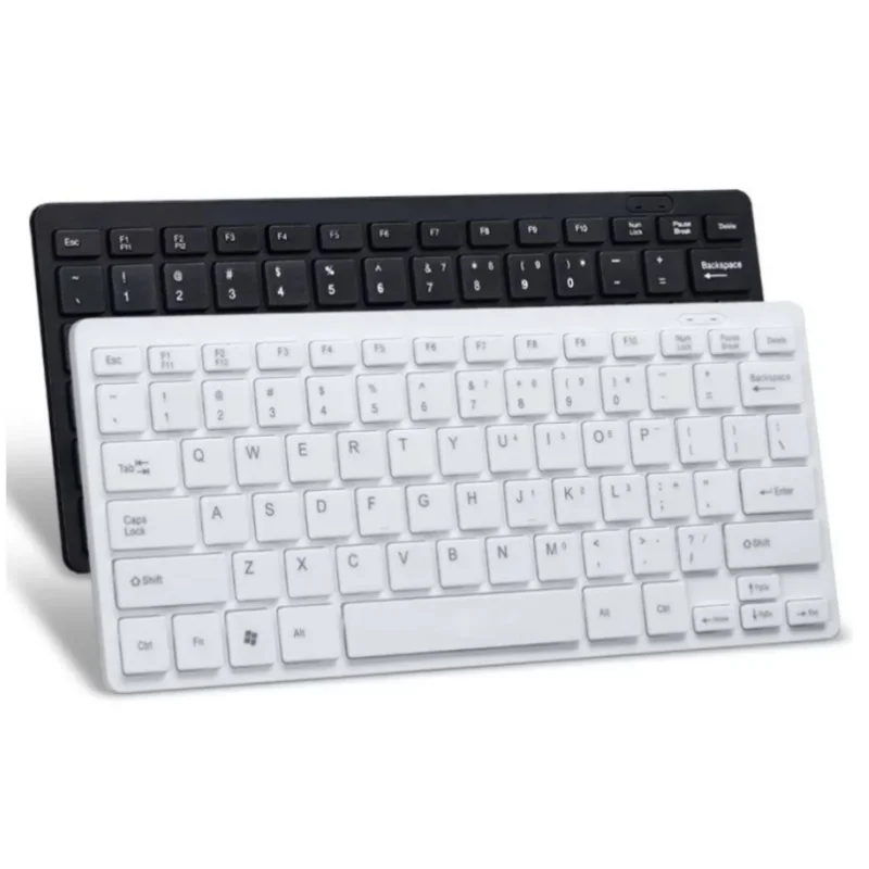 K1000 Chocolate USB Wired Mini Keyboard Silent 87 Keys Notebook External Multimedia Keyboard for Computer