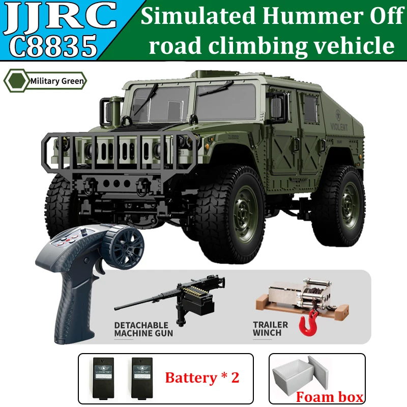 

Горячий C8835 Автомобиль с дистанционным управлением 1:16 2,4G 4WD Внедорожный военный грузовик Альпинистский радиоуправляемый автомобиль Игрушки для детей Взрослые Подарки Игры на открытом воздухе