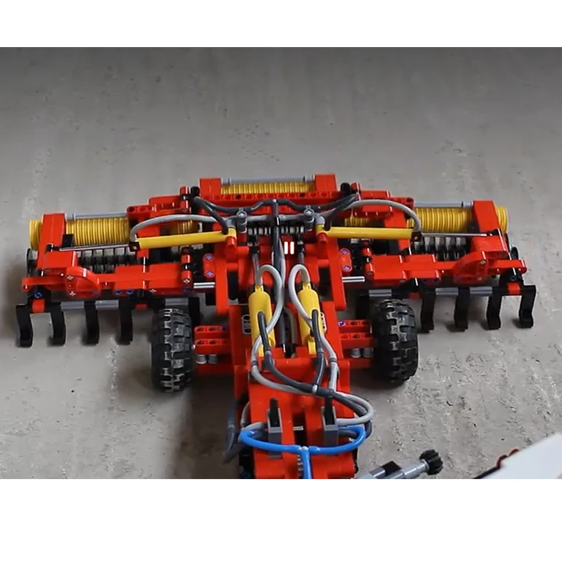 Custom Building Blocks  Trailer, with Front Counterweight and Pneumatic Block Model, 42054 MOC-8792