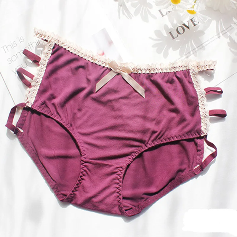 Panties for Women Soft Thin Lace Sexy Modal Cotton Hollowed-Out Straps Underwear  Female Underpants