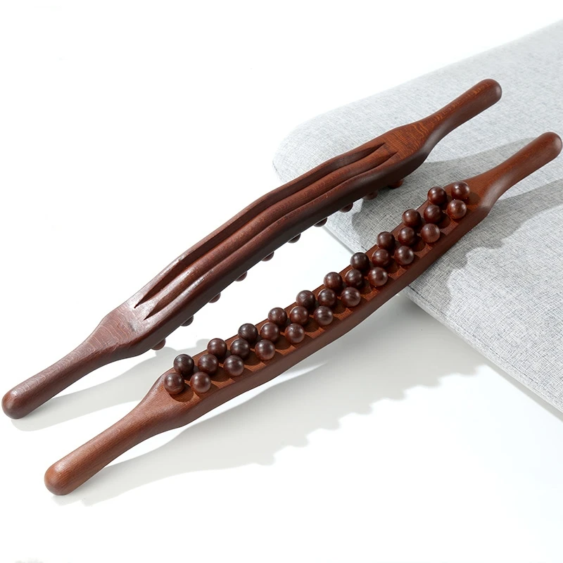 قضيب تدليك من خشب الزان لكامل الجسم، تجريف الزوال، تدليك البطن، عصا دفع العضلات ودفع الظهر #1