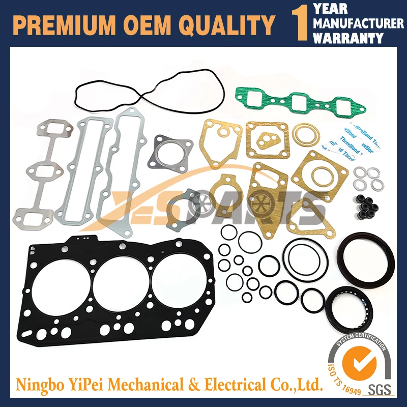 3D82 3TNE82 Overhaul Rebuild Kit Fits for Komatsu 3D82 3TNE82 Engine PC10 PC15 PC20 PC28 PC25 John Deere 790 Kobelco SK35SR-1