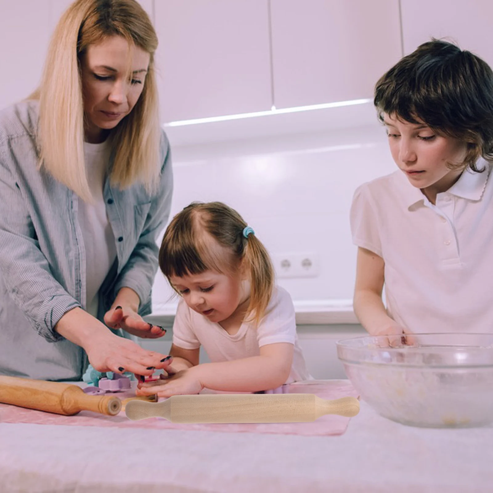 

4pcs Mini Rolling Pin Wooden Dough Roller For Baking Nonstick Easy Clean Baking Tool Kitchen Rolling Pins Pizza Bread