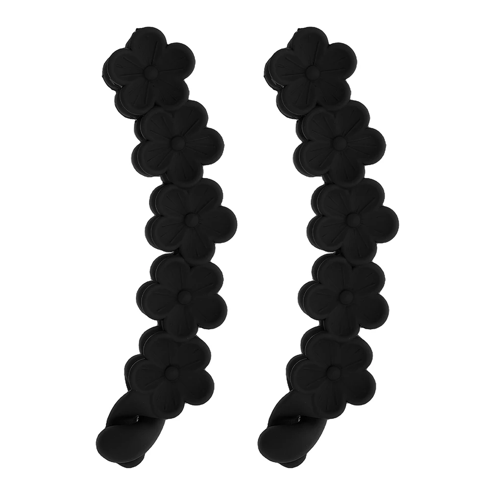 

2Pcs Elegant Twist Flower Hair Clips Simple Vertical Ponytail Anti Slip Design Versatile Back Head Hairpin for Women Daily Use