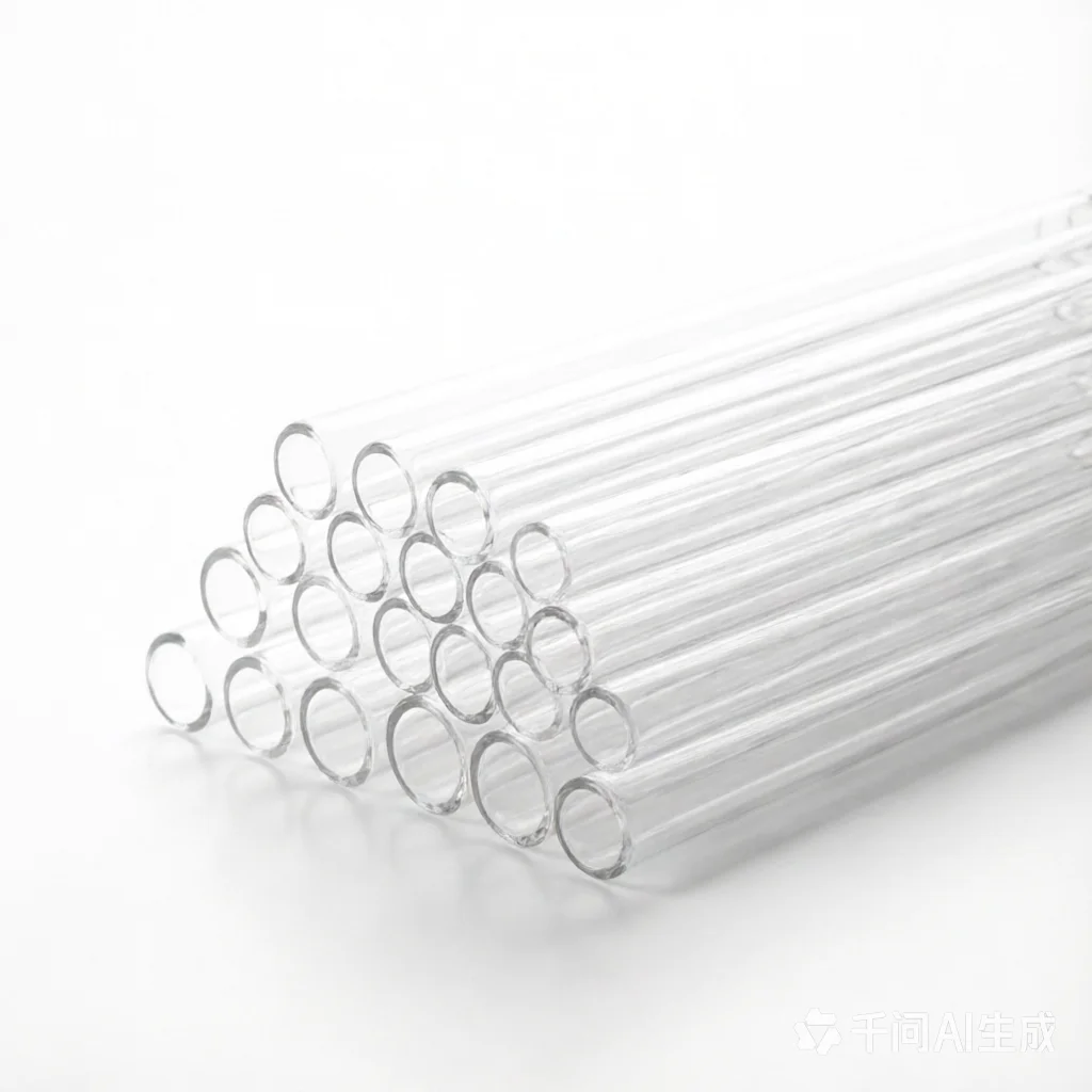 1PCS High Purity Quartz Furnace Tube, 1200°C Lab Tubular Furnace Replacement Glass Pipe for Heat Treatment & CVD