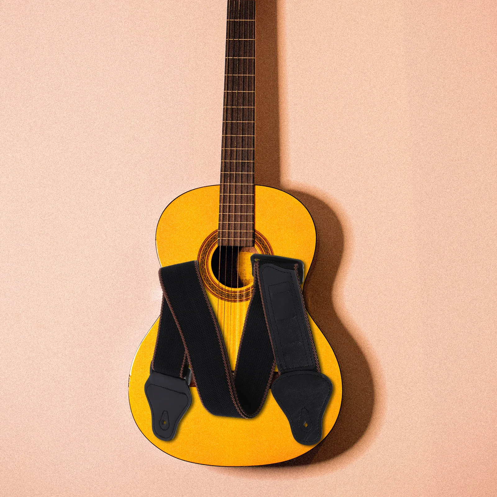 

Guitar Strap Set Electric Acoustic Adjustable Thick Shoulder Pad Polyester Rubber Durable Practical Guitar Accessories