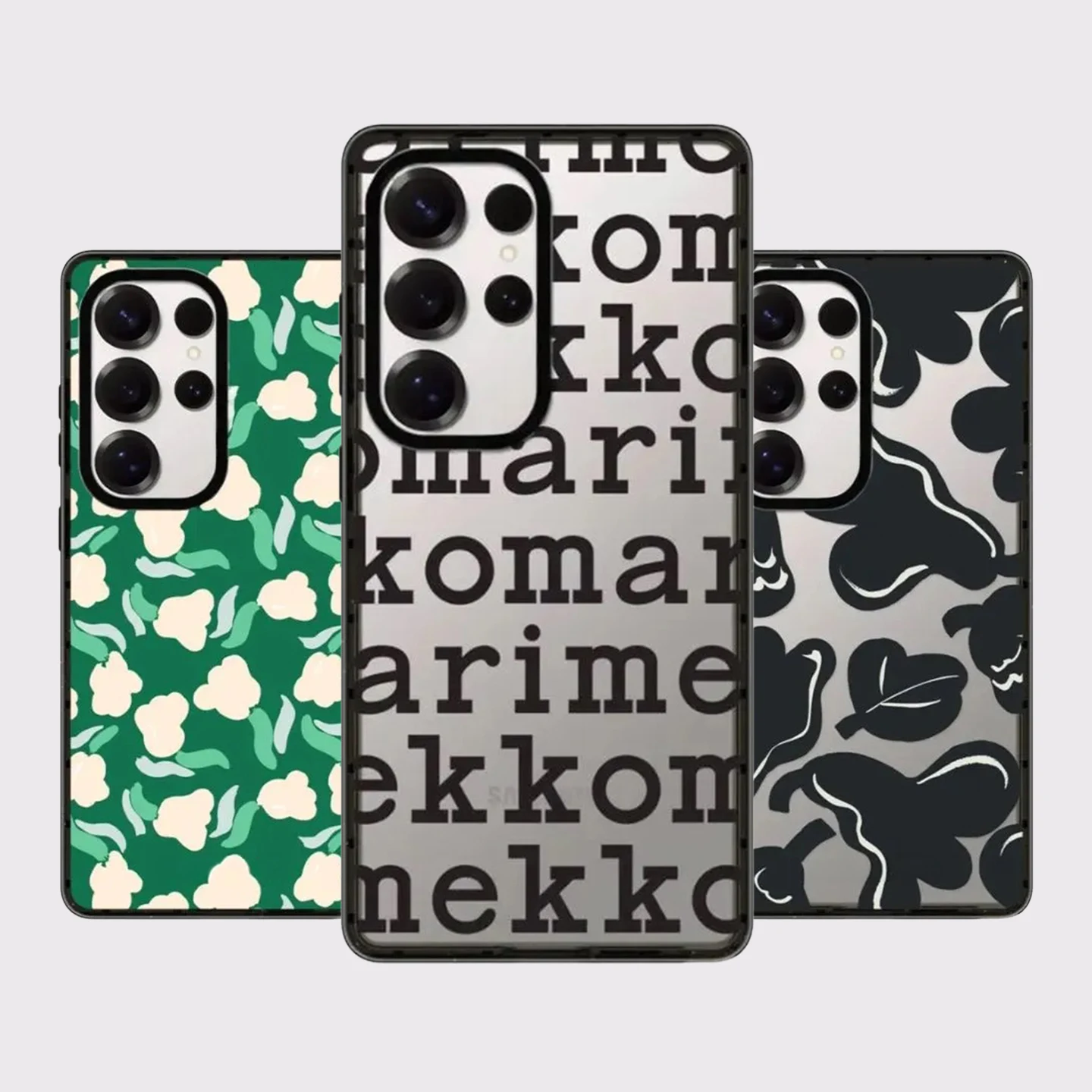 

Black Letters Flowers Acrylic Black Border Case for Samsung Galaxy S26 S25 S24 S23 Ultra S26U S24+ S25+ S26 Plus Protective Case