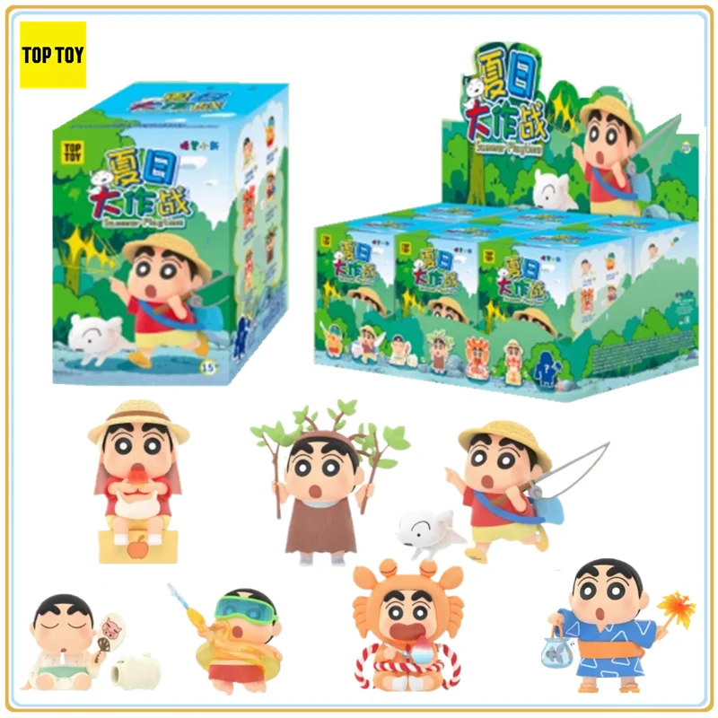 

In Stock Original TOPTOY Crayon Shin Chan Summer Battle Series Blind Box Anime Character Model Doll Collection Toys Gifts