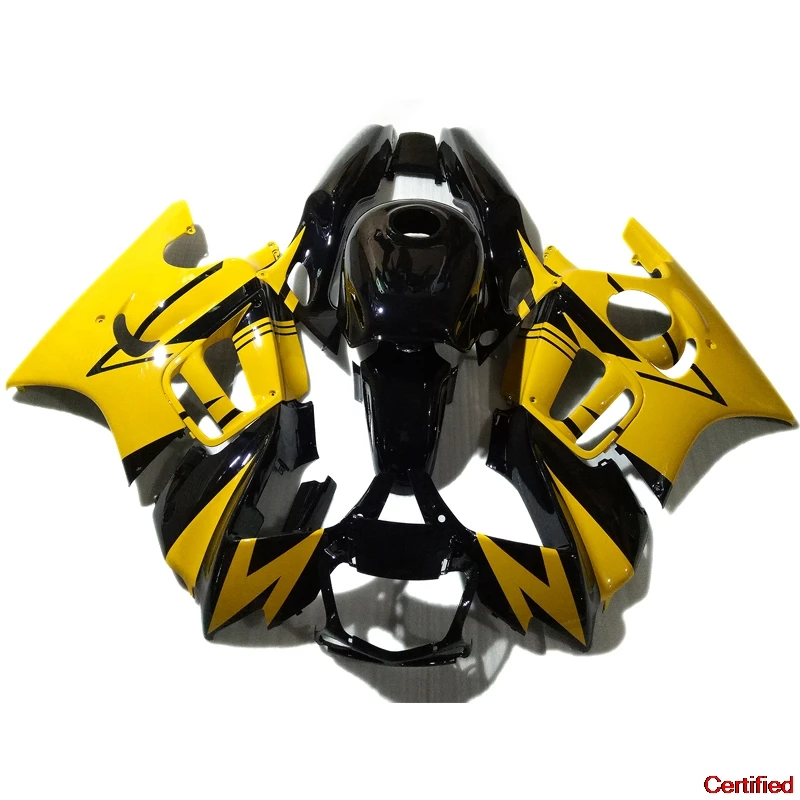 

Yellow Strips Black Motorcycle Bodyworks Fairing Kits For Honda CBR600 F3 1997 1998 Fairings Set Cbr600 F3 97 98 VB27