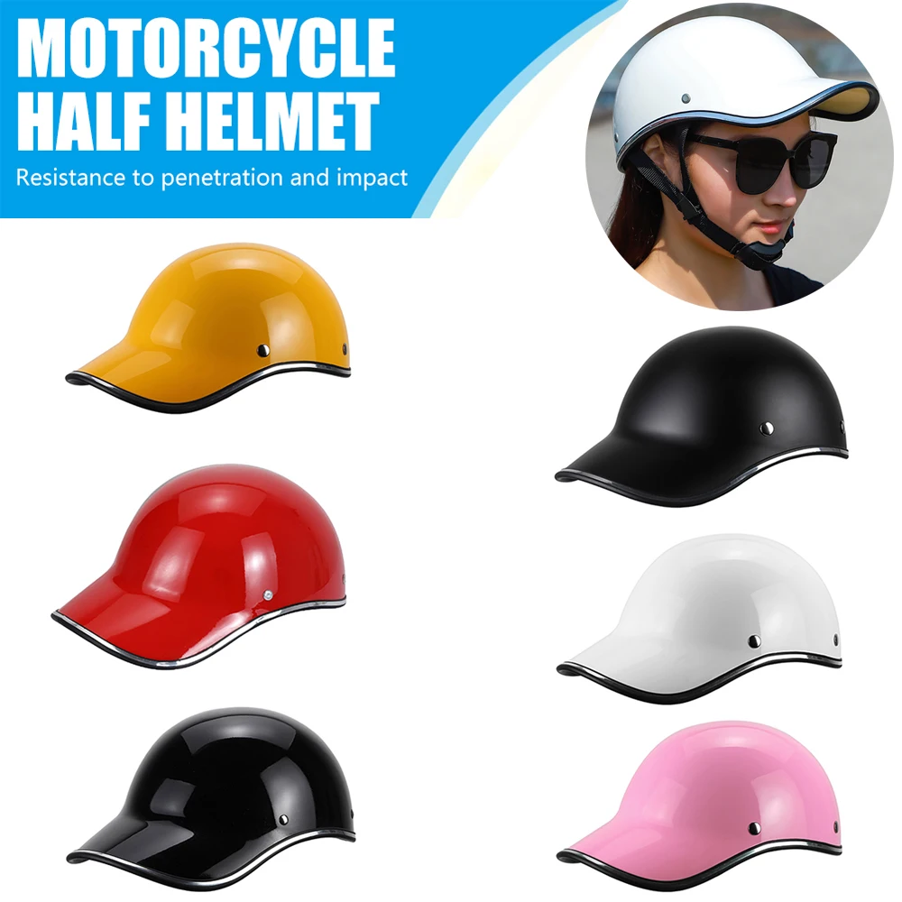 Motorcycle Half Helmet Baseball Cap Universal Men Women Helmet Adult Electric Bicycle Helmets Bike Classic Scooter Helmets